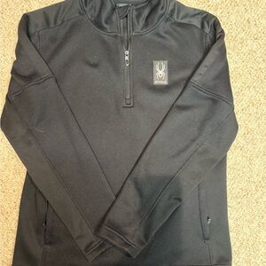 Spyder Men's Black Quarter Zip Performance Jacket Size Medium